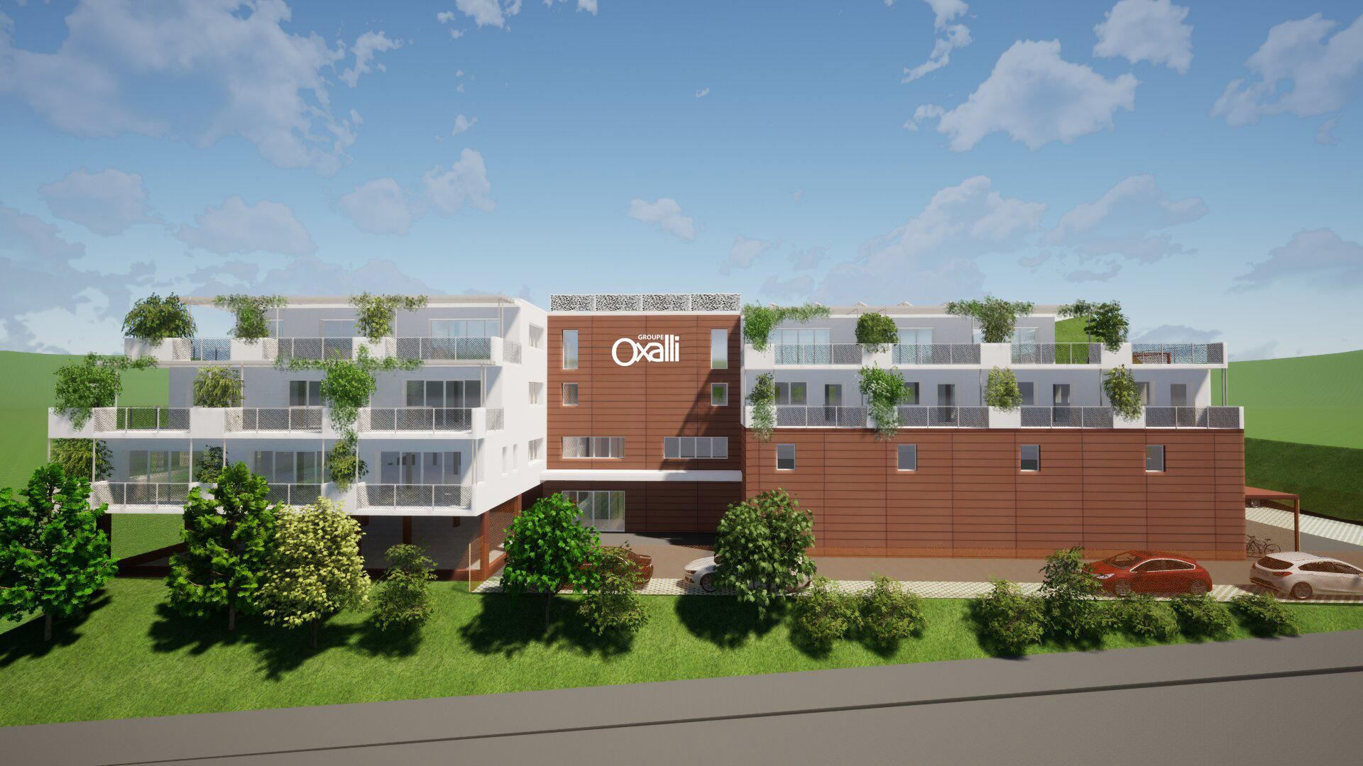 Projet immobilier Tsukue à Grésy sur Aix en Savoie. Vue du bâtiment.