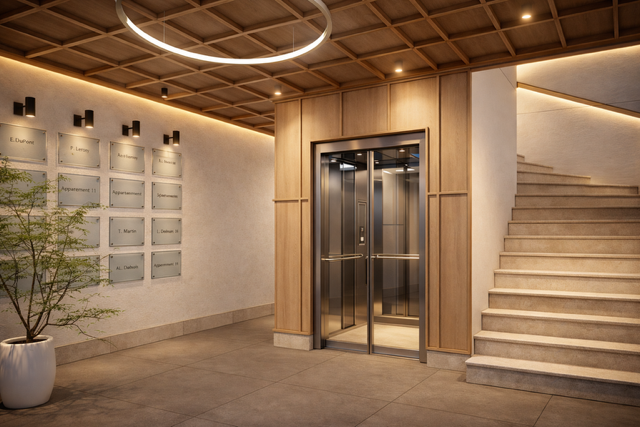 Projet immobilier-Tsukue-Grésy sur Aix en Savoie-Entrée bâtiment